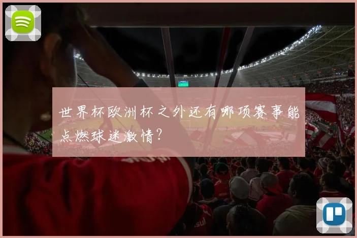 世界杯欧洲杯之外还有哪项赛事能点燃球迷激情？